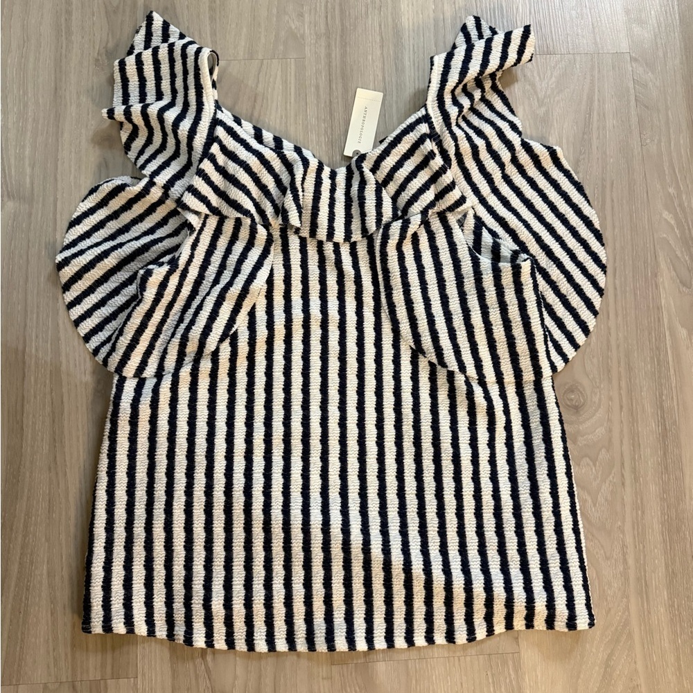 Eva Franco for Anthropologie Ruffle Stripe Top – Size S – NWT - Picture 6 of 10